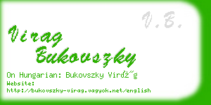 virag bukovszky business card